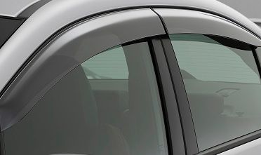 Globe Maruti Suzuki Eeco Rain Wind Door Visor Side Window Deflector Black Smoke Grey Set Of 6 Pieces
