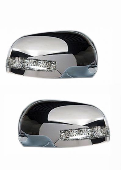 SIDE MIRROR CHROME COVER WITH INDICATOR FOR MARUTI WAGON R TYPE III & IV (SET OF 2 PCS)