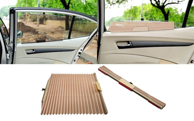 CAR CURTAIN AUTOMATIC SIDE WINDOW SUN SHADE(BEIGE) FOR TOYOTA CAMRY