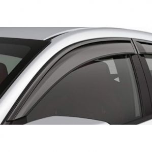 Door Visor Side Window Deflector Ford Figo (Black-Smoke Grey)(Set Of 4Pcs)